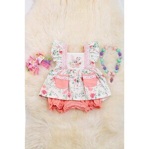 printed tunic with pockets & bloomer shorts with snaps. RPG20134007 SOL